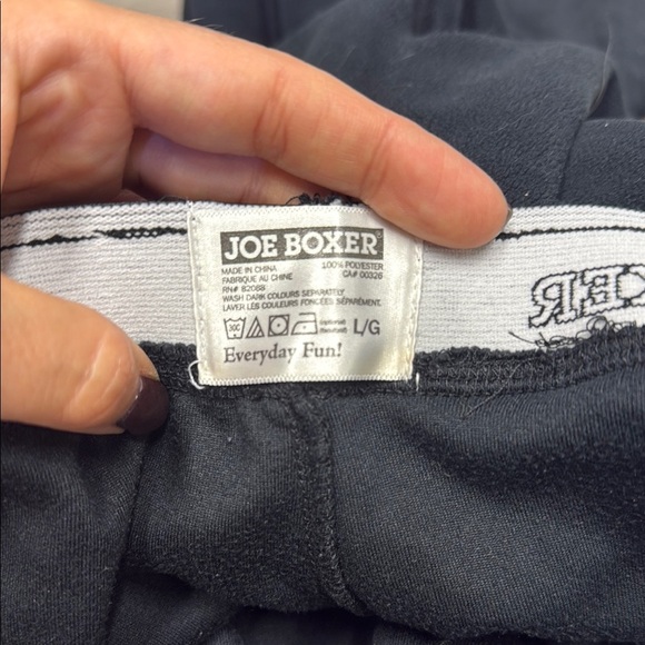 🏁 Joe Boxer Black fleece Sweatpants Comfortable Athletic Wear size large - Picture 2 of 6